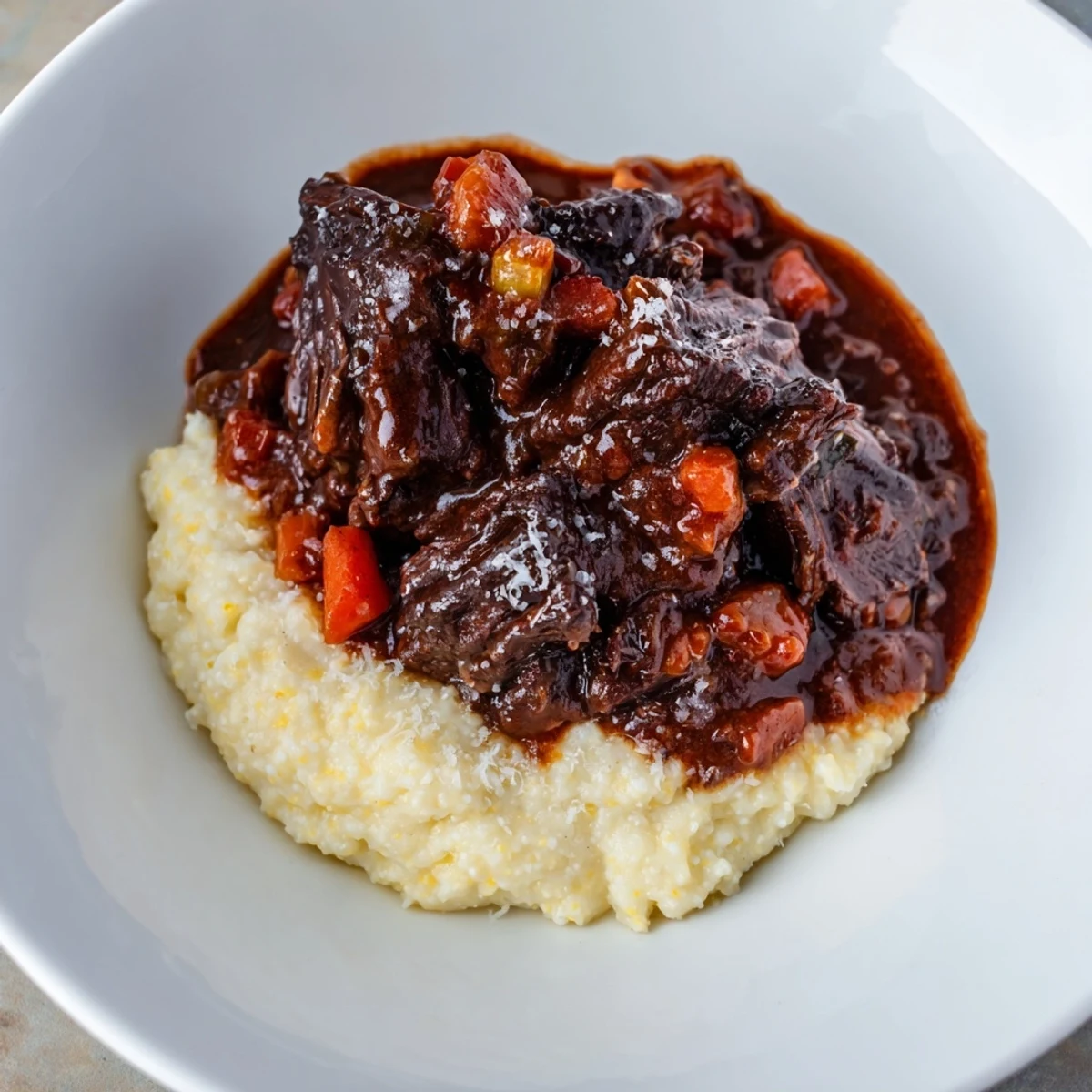 Creamy Polenta Braised Beef Short Ribs