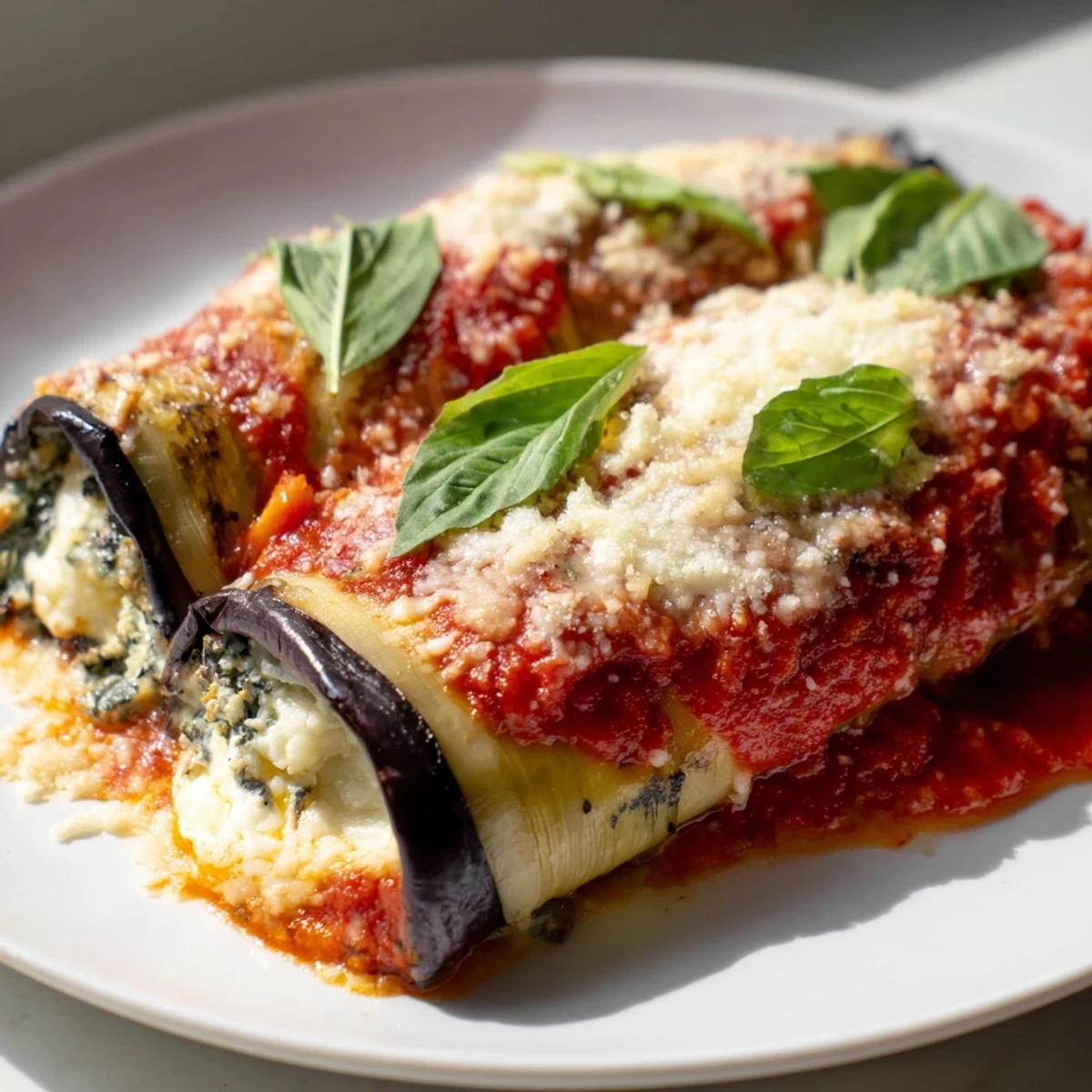 Baked Eggplant Rollatini Ricotta