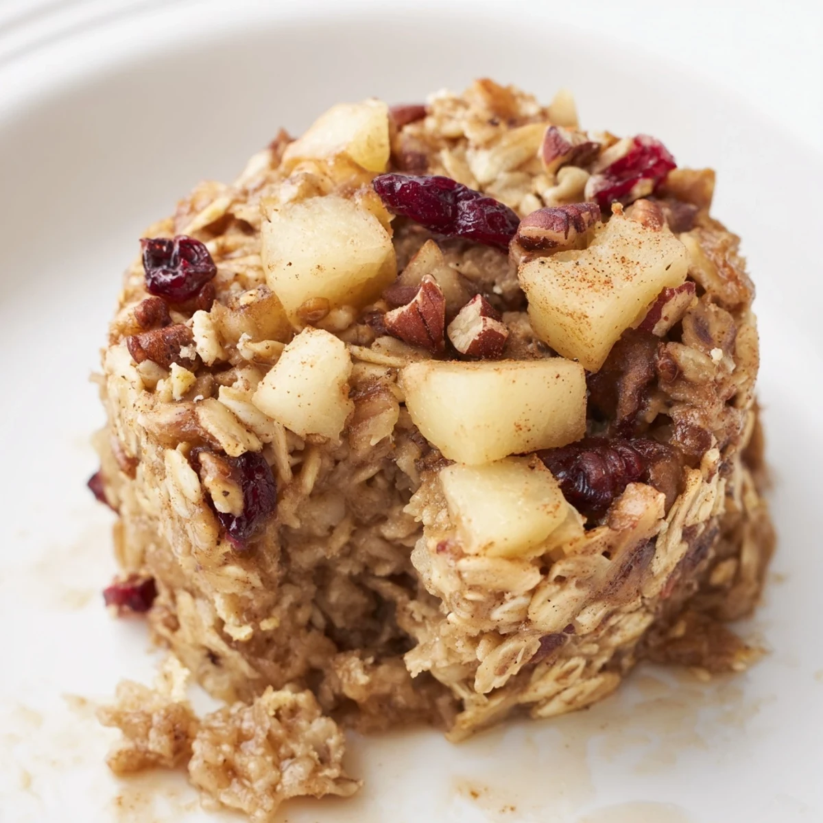 Golden-brown Apple Cinnamon Baked Oatmeal Cups are freshly baked in a muffin tin with cinnamon sugar sprinkled on top.