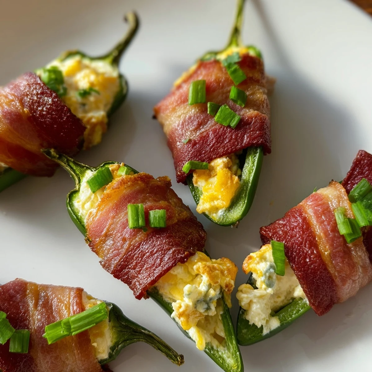 Crisp beef bacon-wrapped Game Day Jalapeno Poppers, garnished with fresh cilantro and served warm for a game day snack.