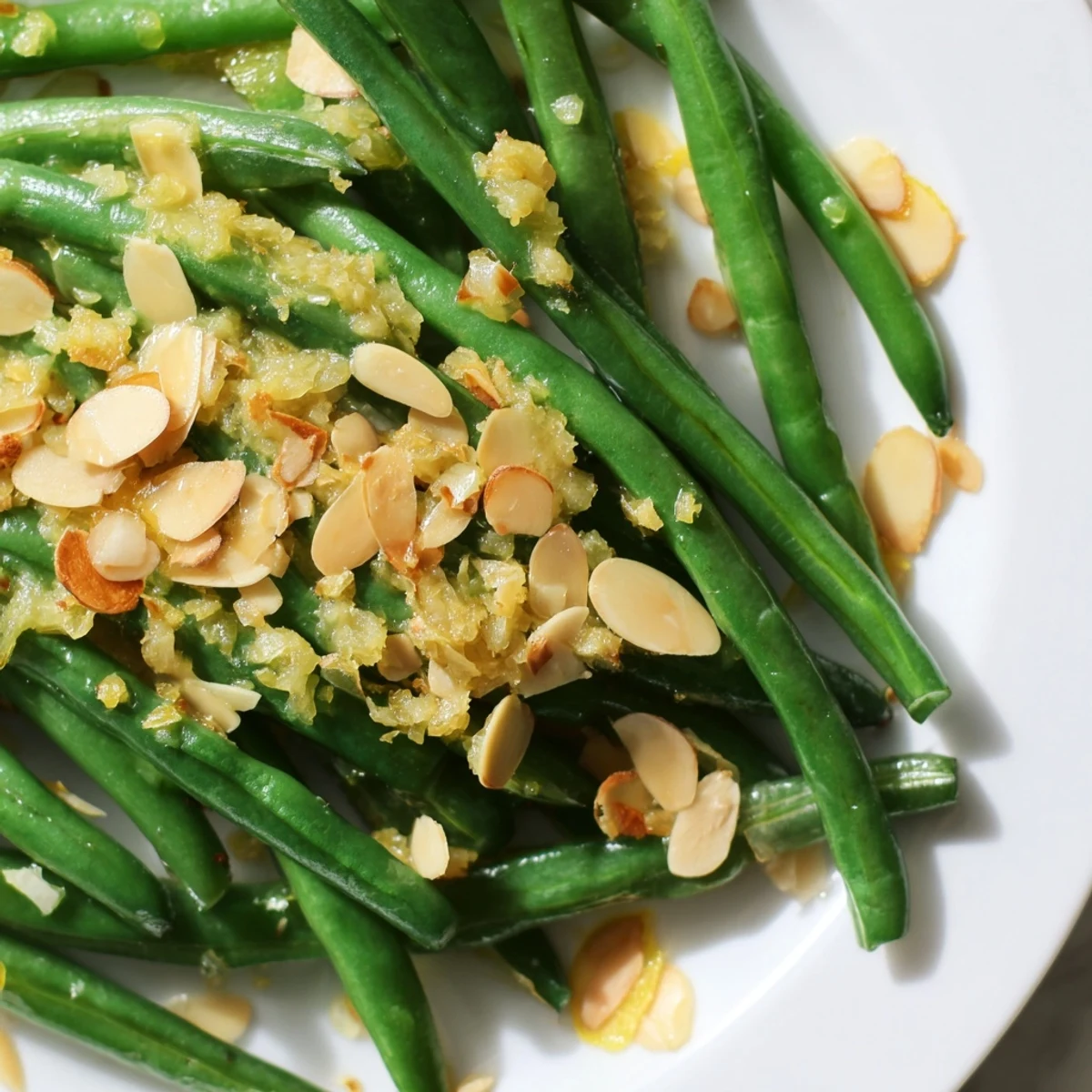 Green Beans with Lemon Almonds
