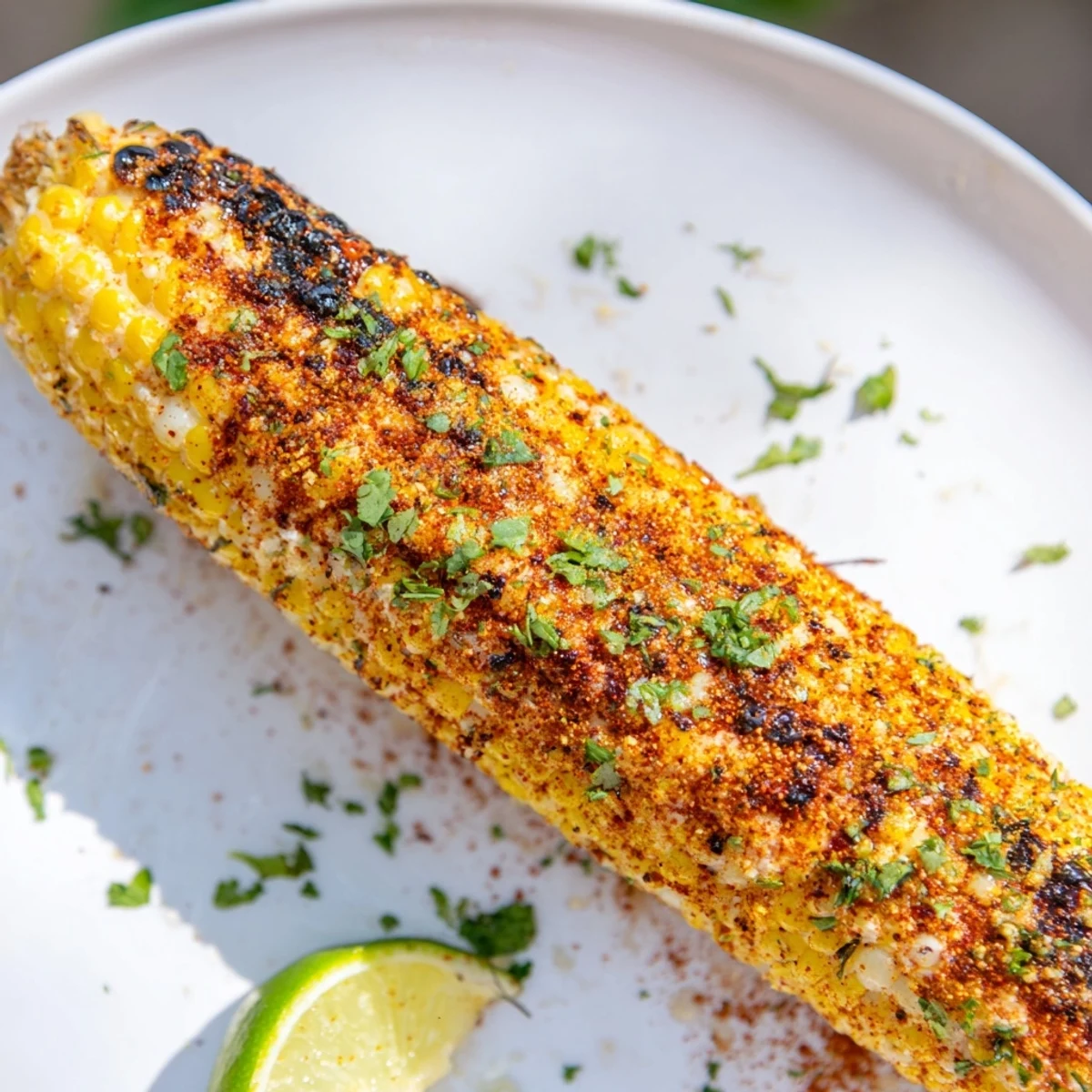 Golden roasted ears of Cajun Spiced Roasted Corn on the cob, brushed with smoky spice paste and lightly charred, served with fresh lime wedges for a zesty finish.  