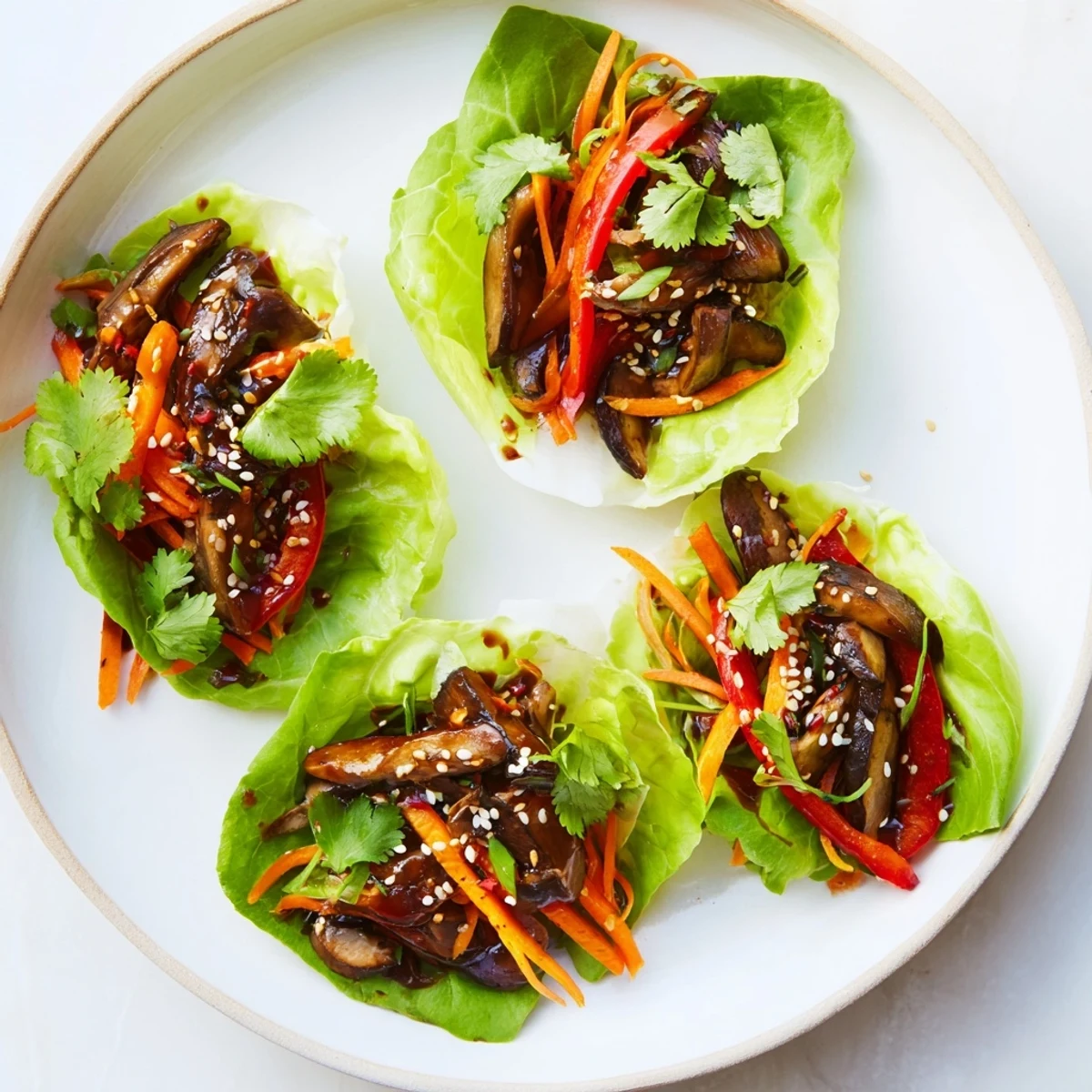 Fresh ginger and garlic aroma rises from the warm filling, garnished with sesame seeds and cilantro leaves for extra flavor.