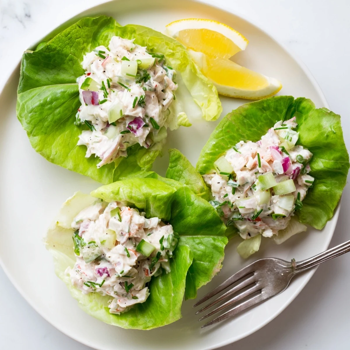 Easy gluten-free Crab Salad with diced vegetables, tangy dressing, and optional greens, perfect for a light pescatarian lunch.