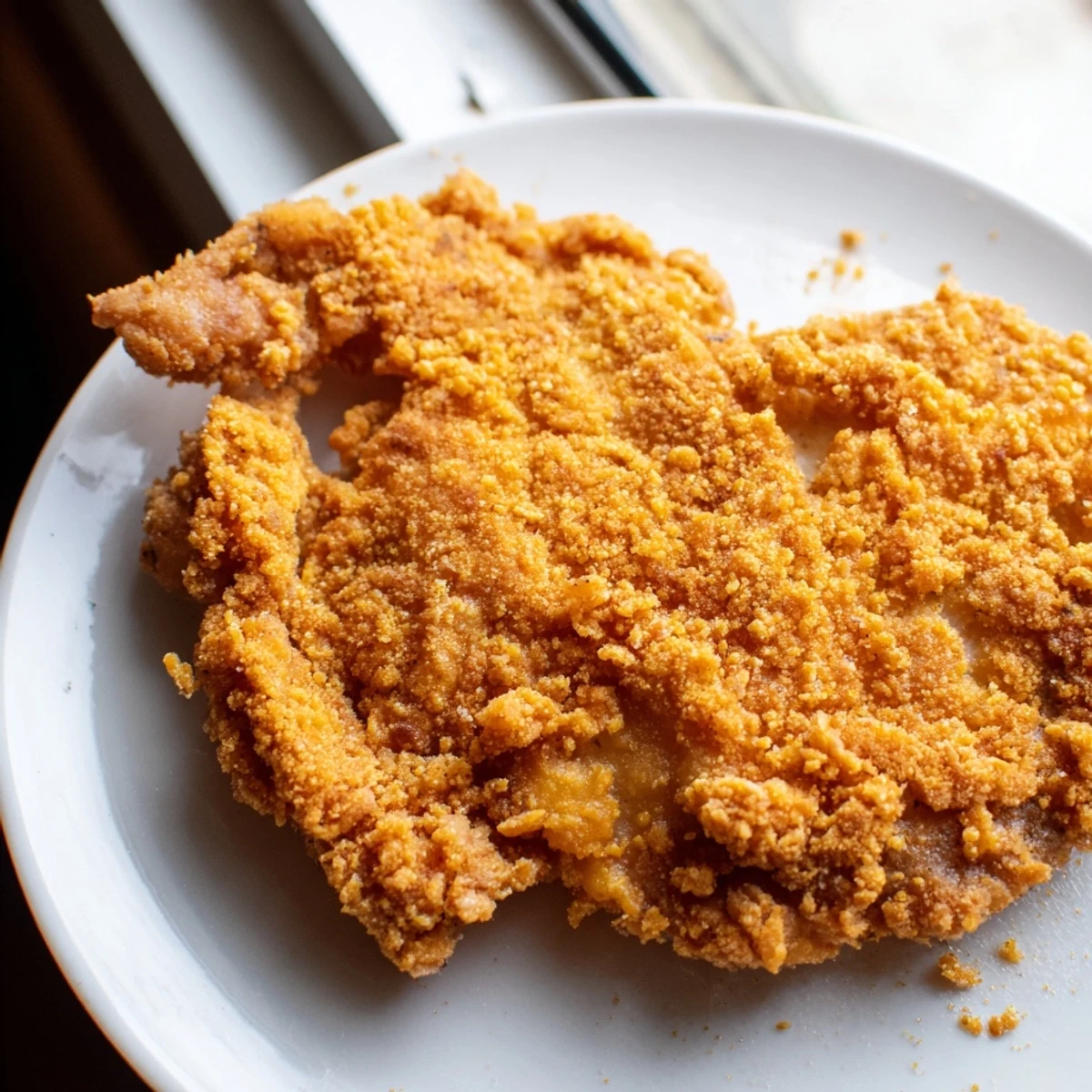 Fried chicken pieces with jalapeño crust resting on wire rack after cooking