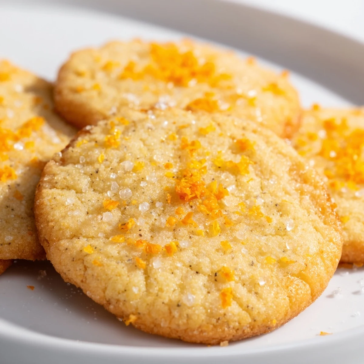 Festive orange clove cookies cooling on a wire rack with citrus zest garnish