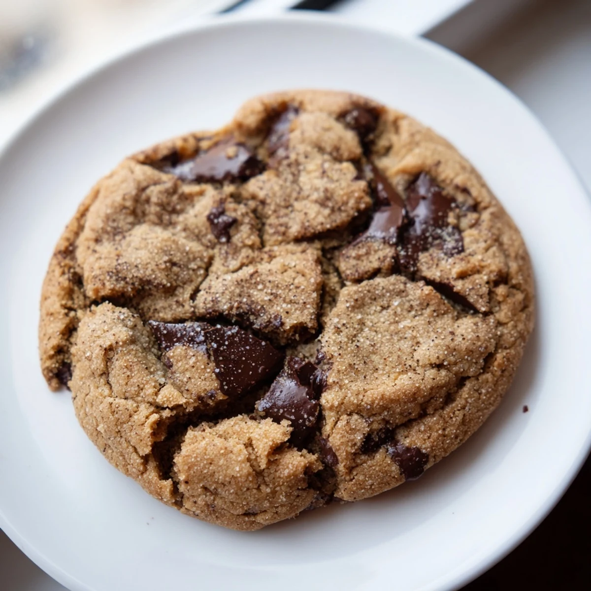 Chewy homemade Vietnamese cinnamon chocolate chip cookies fresh from the oven with gooey centers