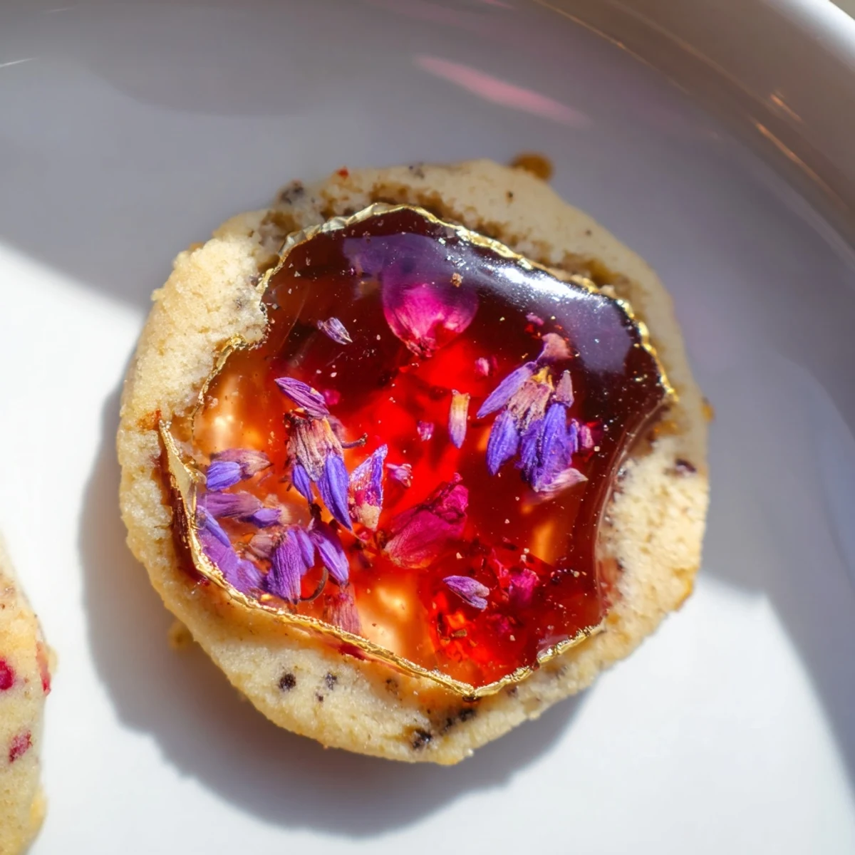 Earl Grey Stained Glass Floral Cookies