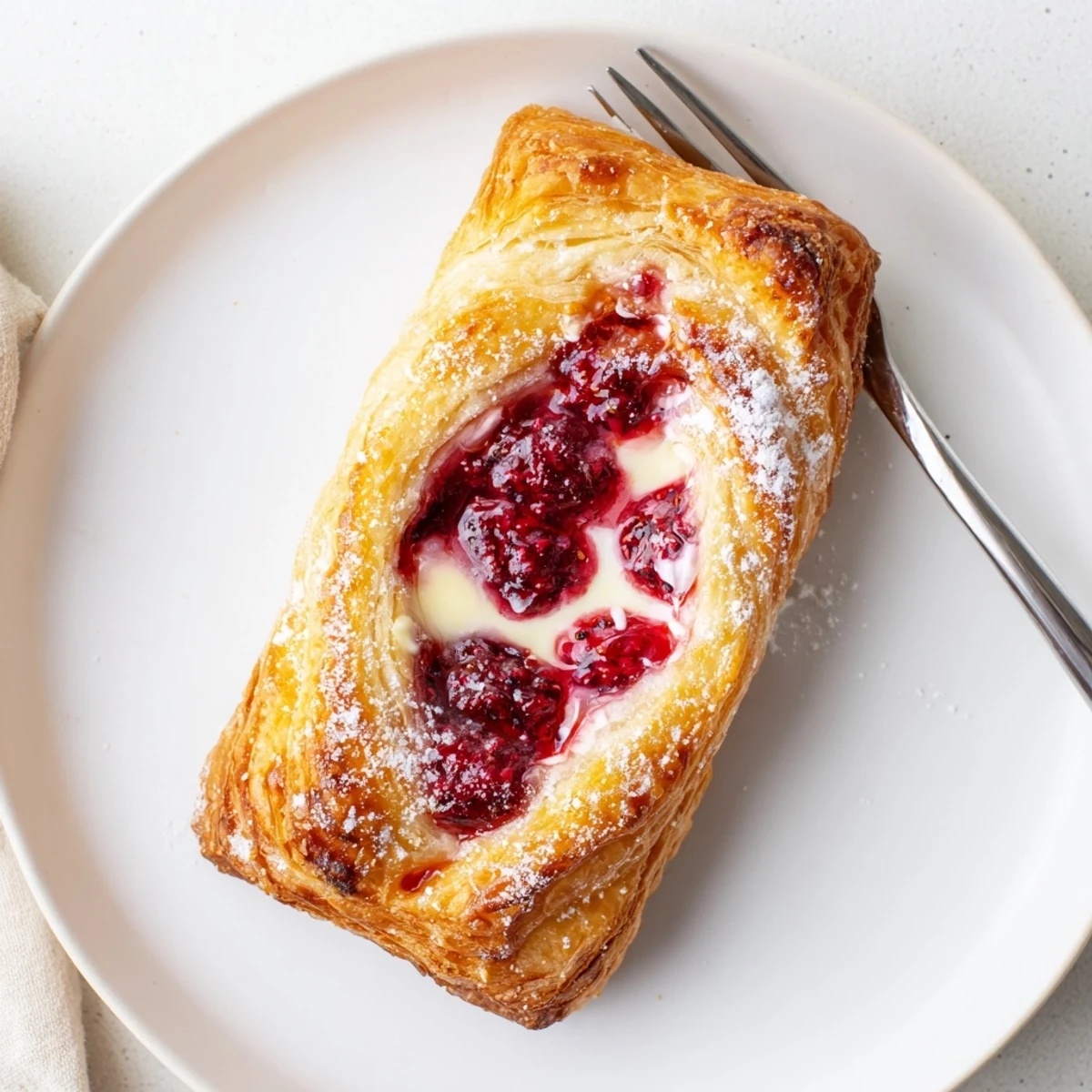 Sourdough Discard Raspberry Cream Cheese Danishes