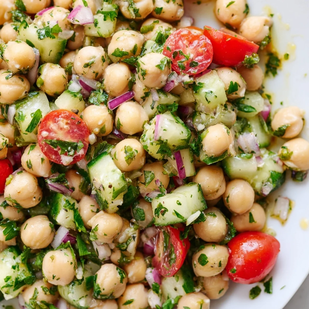 Chickpea Cucumber Salad Lemon