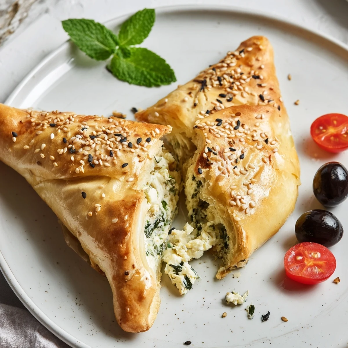 Warm, golden Cheese Fatayer Recipe showing flaky pastry and gooey cheese