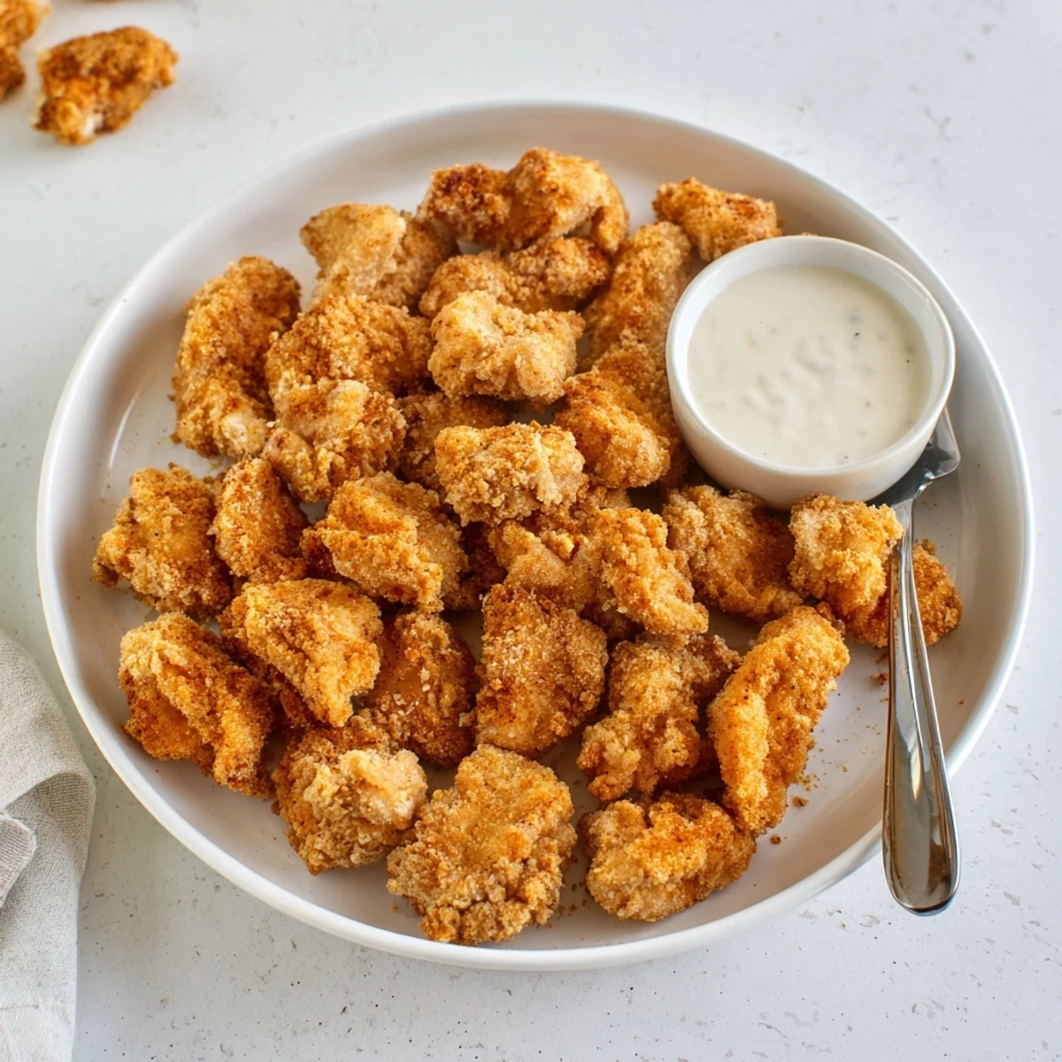 Buttermilk-marinated Chicken Bites, aromatic and juicy, served hot for snacking