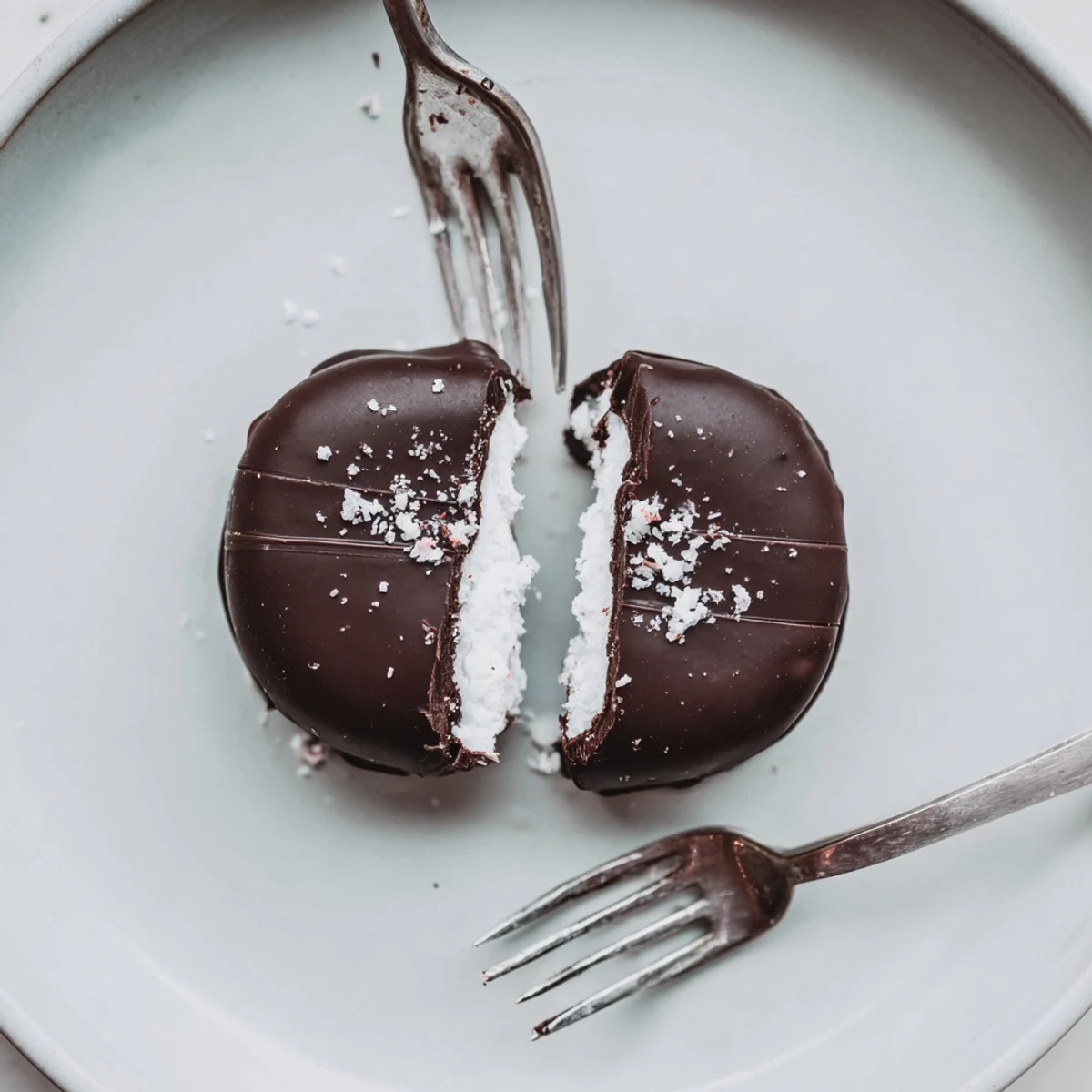 Serve Peppermint Patties with hot coffee, refreshing peppermint filling, chocolate snap