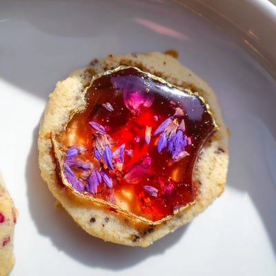 Earl Grey Stained Glass Floral Cookies
