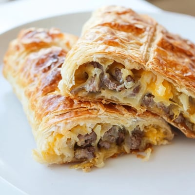 Steak and Cheese Puff Roll